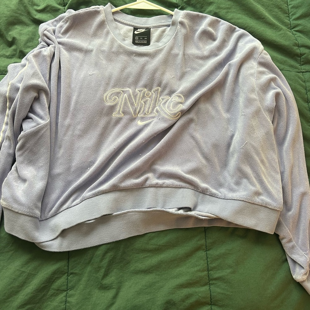 Nike Purple Oversized Long Sleeve Hoodie